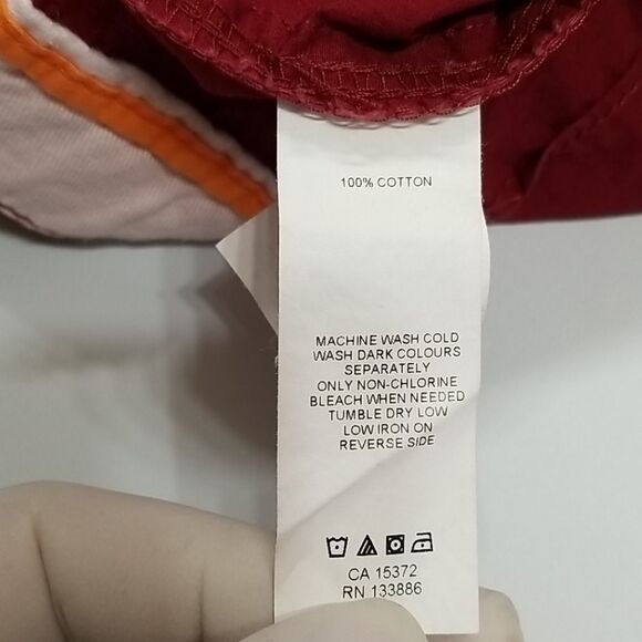 🎁5/$25 Joe Fresh Shorts Men's Size 36 Red Side Pockets Zipper and Snap Camping - Picture 7 of 7